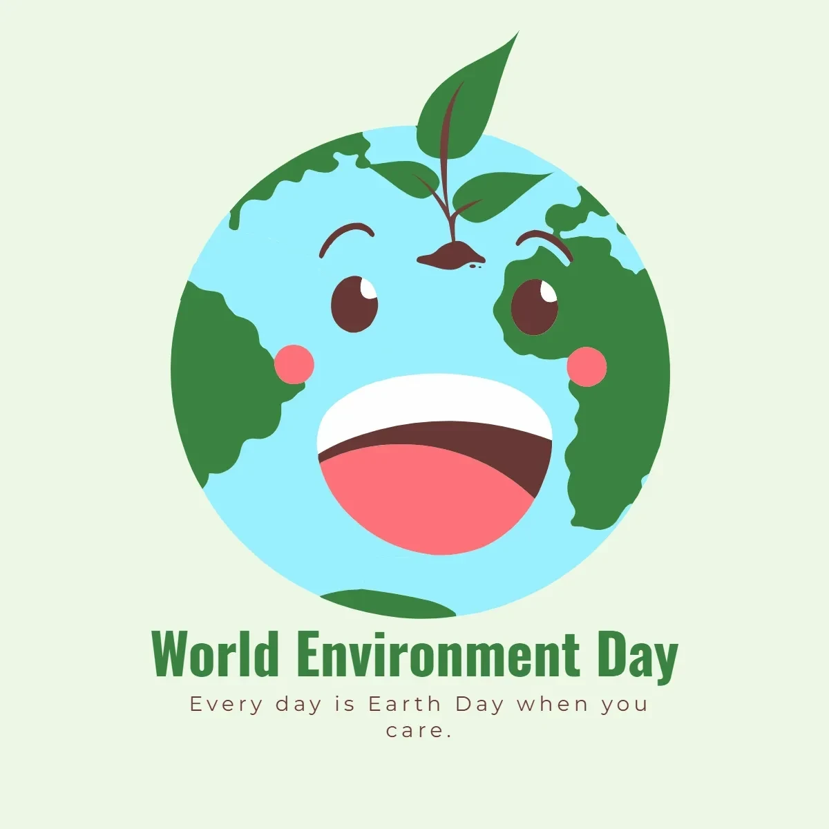 Free World Environment Day Earth Clip Art Template to Edit Online