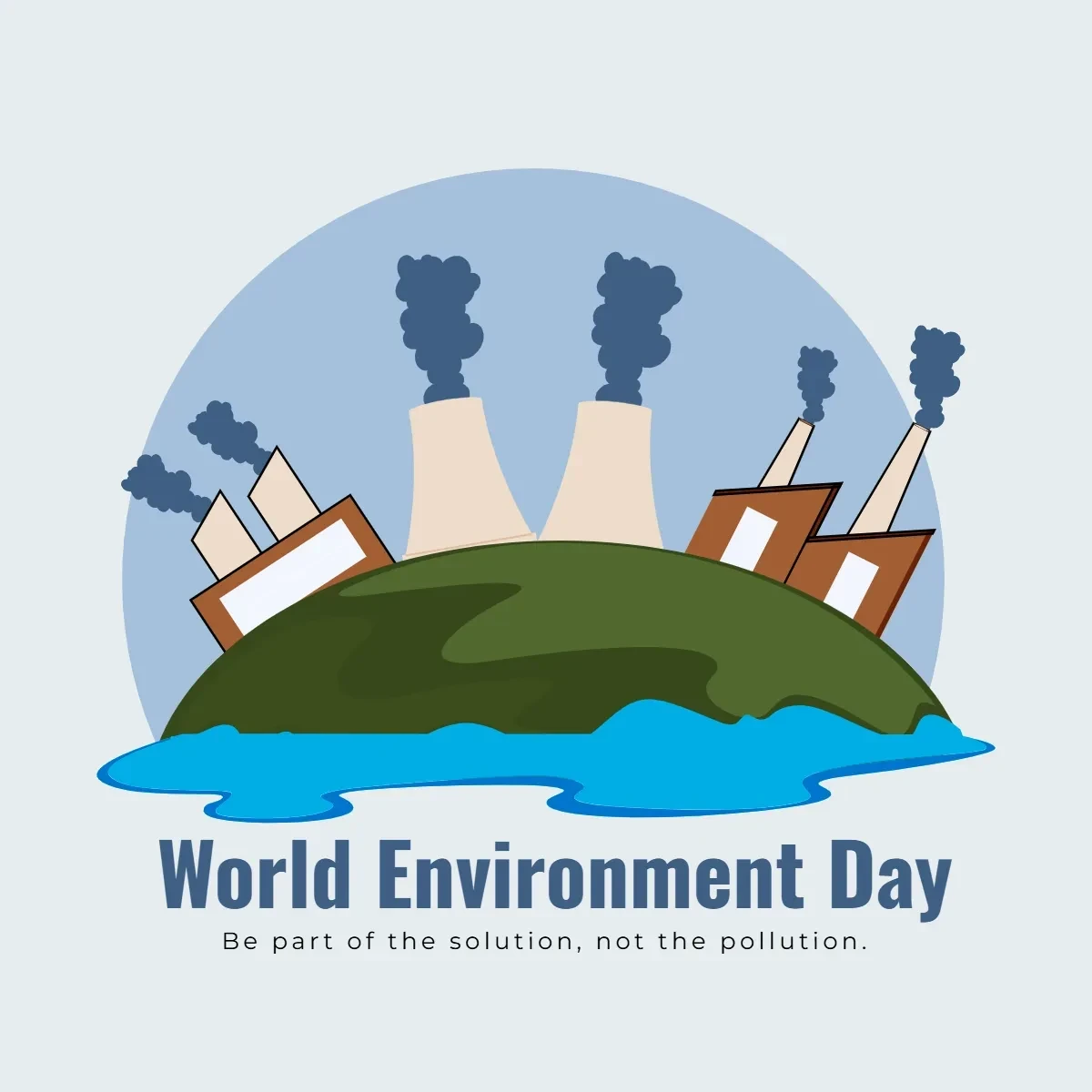 Free World Environment Day Concept Clip Art Template to Edit Online
