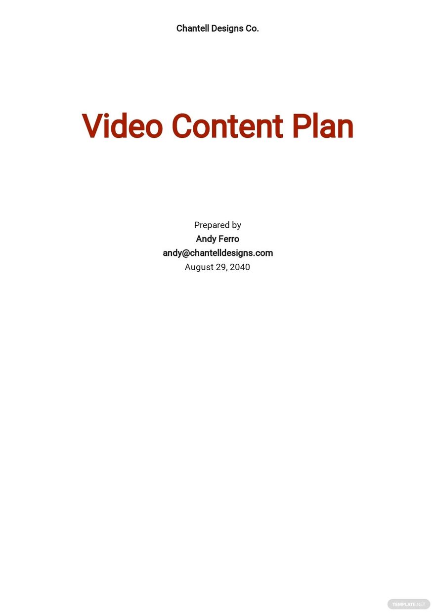 business plan template for video production