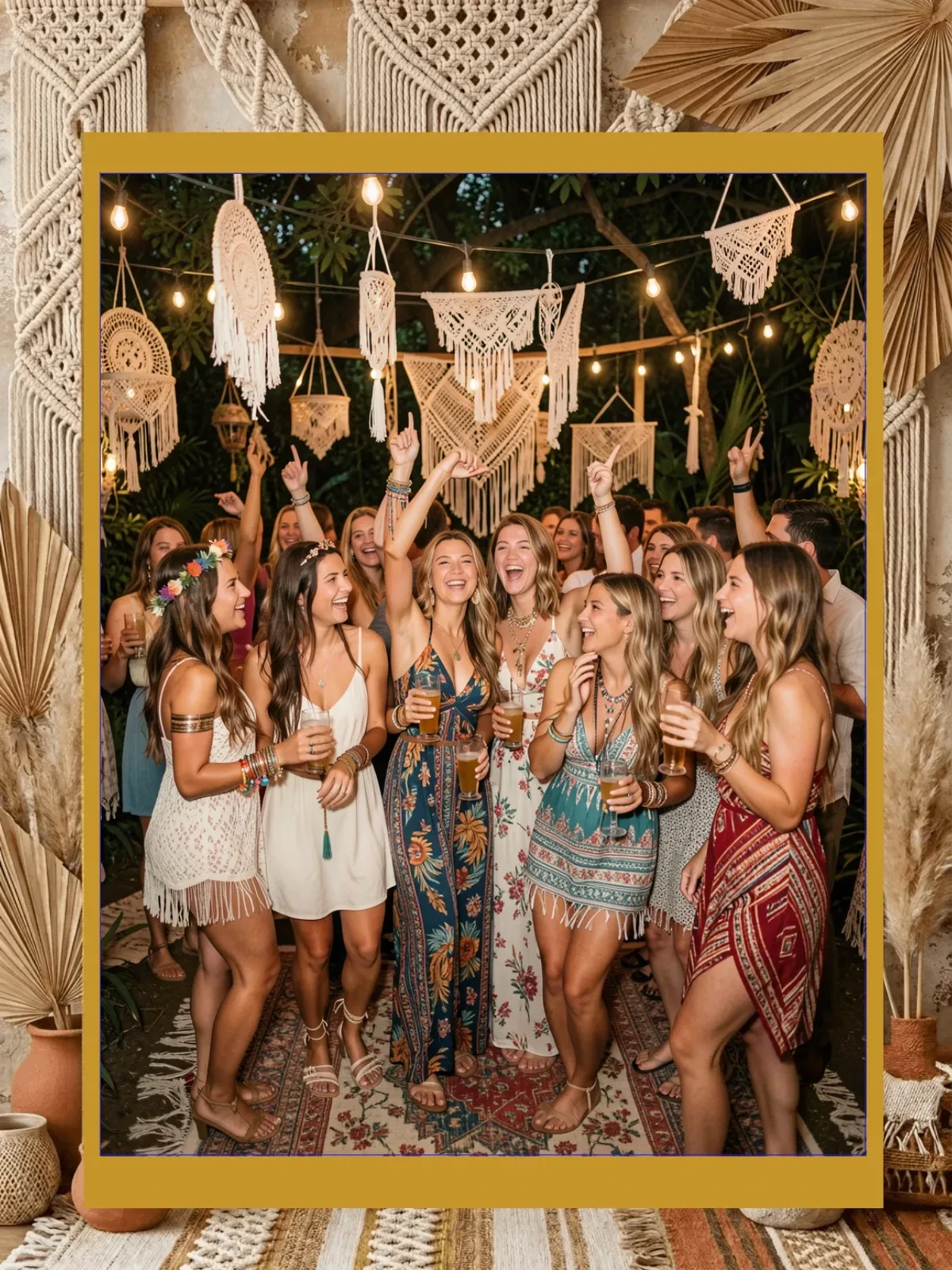Bohemian Photo Border Template