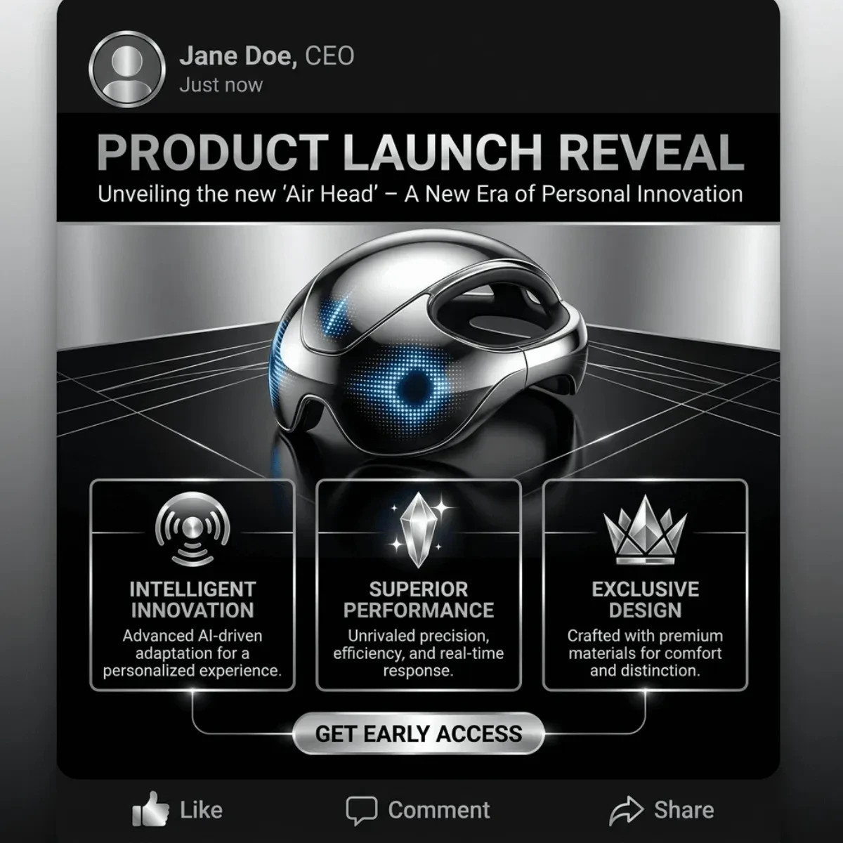 Free Product Launch Reveal LinkedIn Template to Edit Online