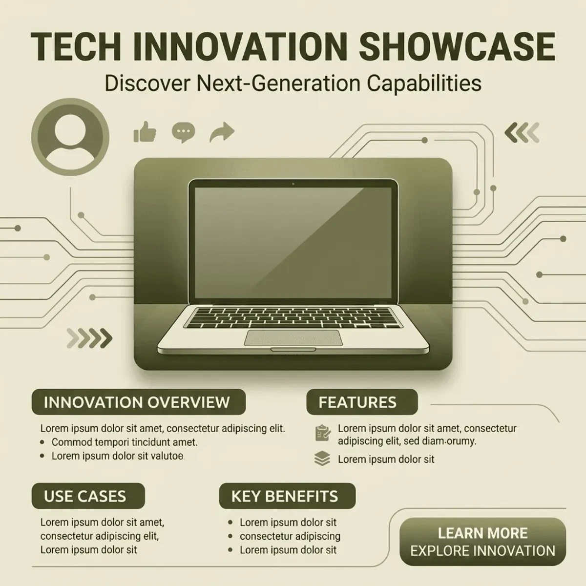Free Tech Innovation Showcase LinkedIn Template to Edit Online