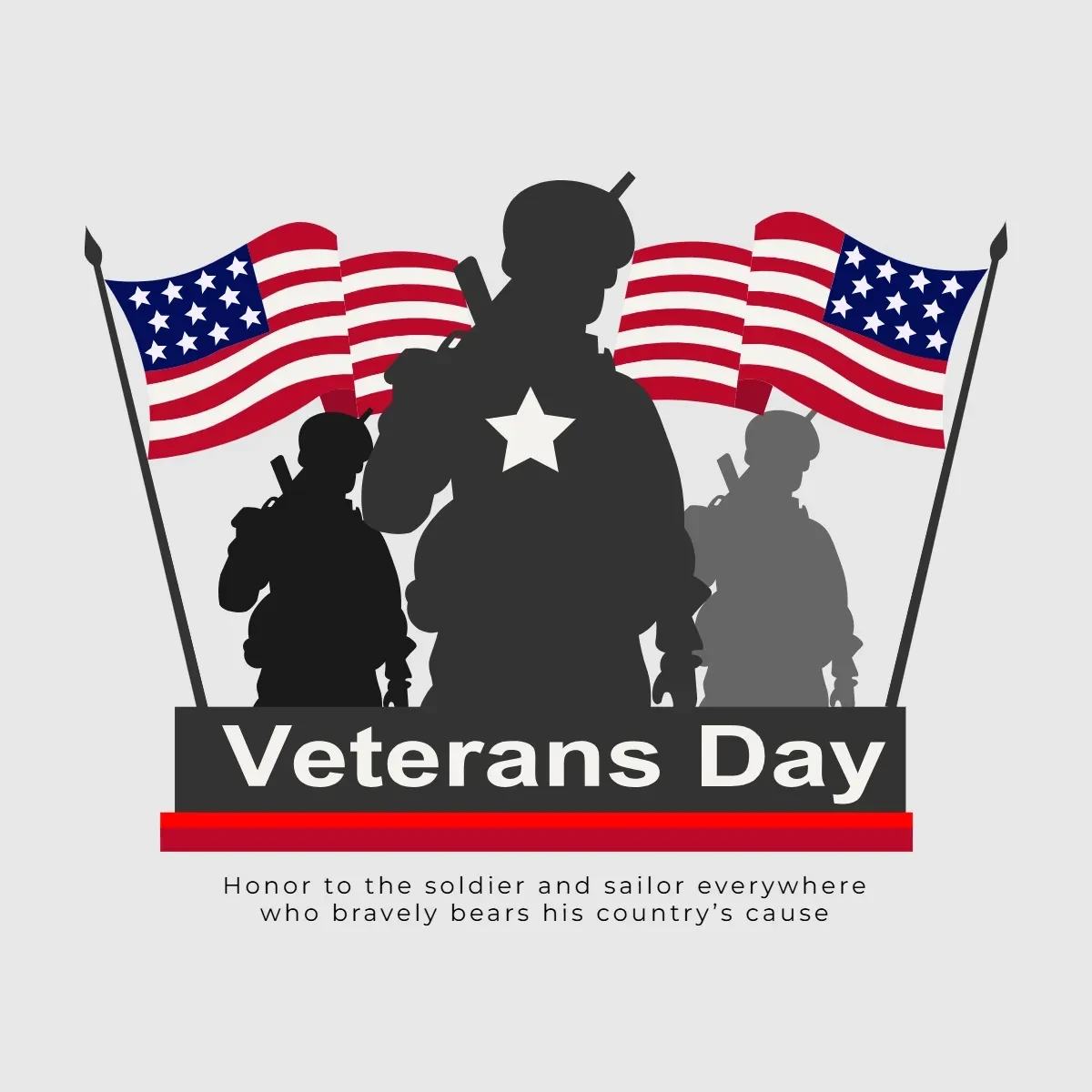 Free International Veterans Day Clip Art Template to Edit Online
