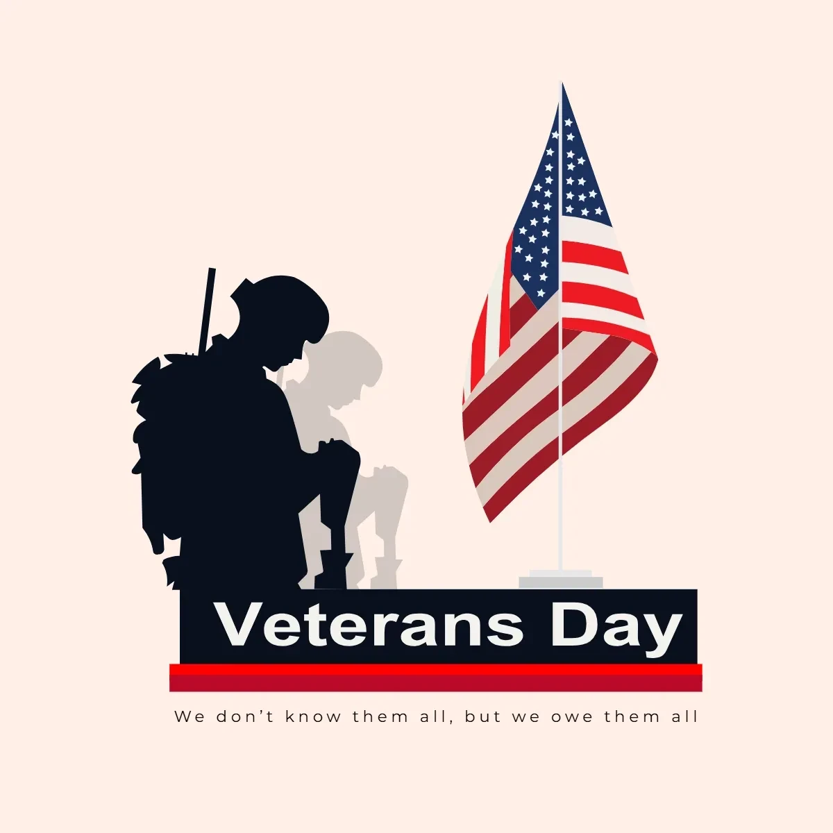 Free International Veterans Day Design Clip Art Template to Edit Online