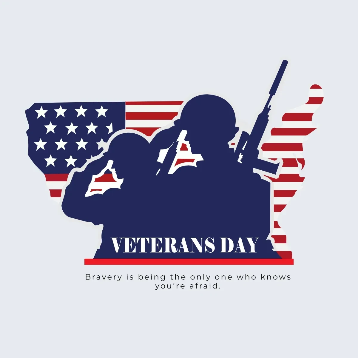 Free International Veterans Day Vector Clip Art Template to Edit Online