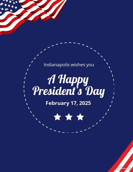 Happy Presidents Day Flyer Template