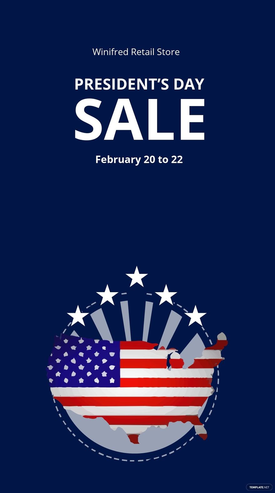 Free Presidents Day Sale Whatsapp Post Template