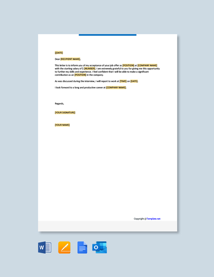 34+ FREE Acceptance Letter Templates [Edit & Download] | Template.net