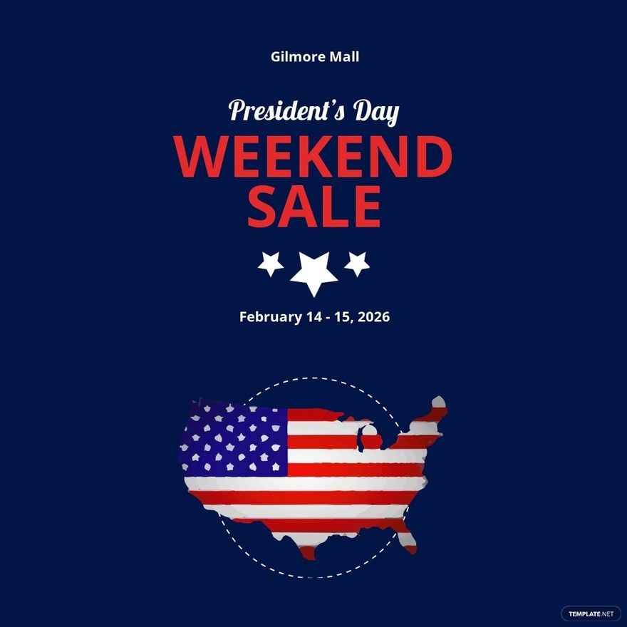 Presidents Day Weekend Sale Instagram Post Template
