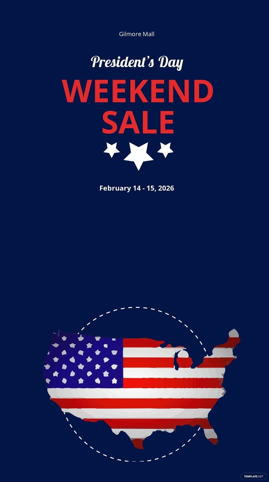 Presidents Day Weekend Sale Instagram Story Template