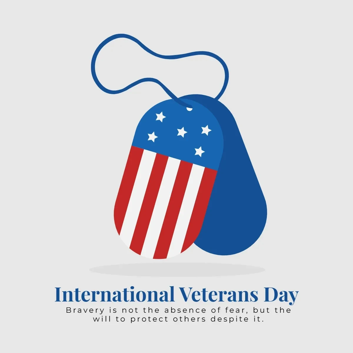 Free International Veterans Day Tags Clip Art Template to Edit Online