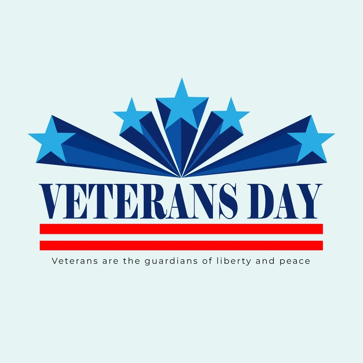 Free International Veterans Day Star Design Clip Art Template to Edit Online