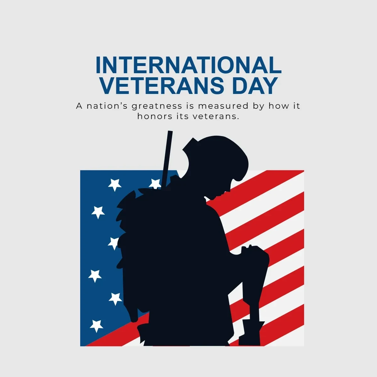Free International Veterans Day Honor Clip Art Template to Edit Online