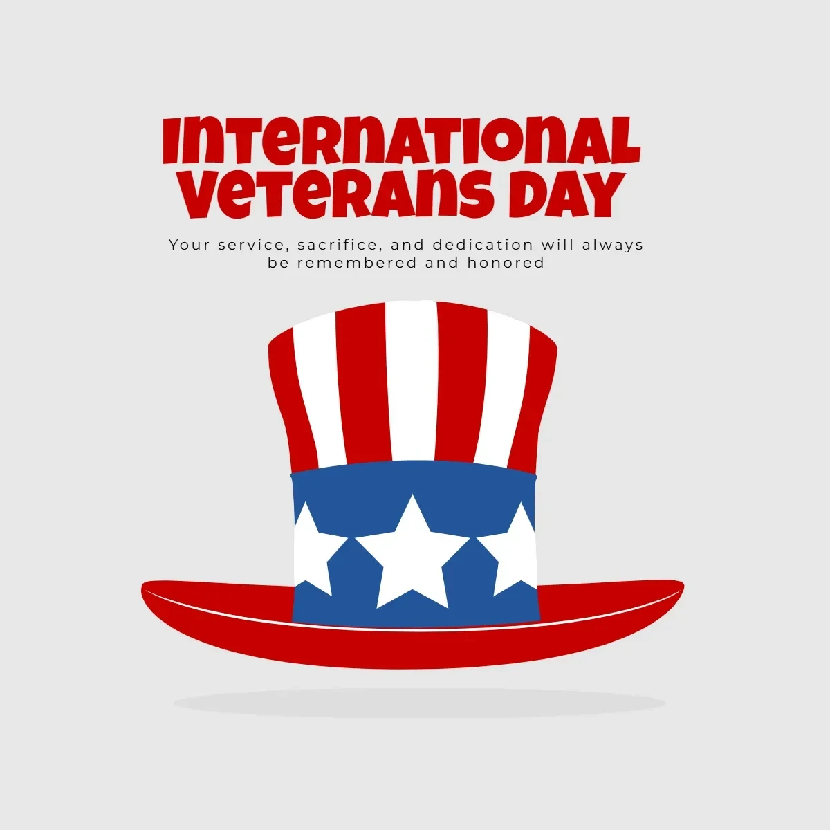 Free International Veterans Day Hot Clip Art Template to Edit Online