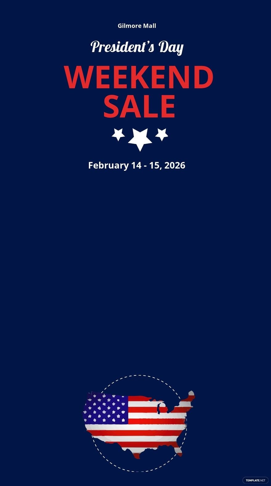 Presidents Day Weekend Sale Snapchat Geofilter Template