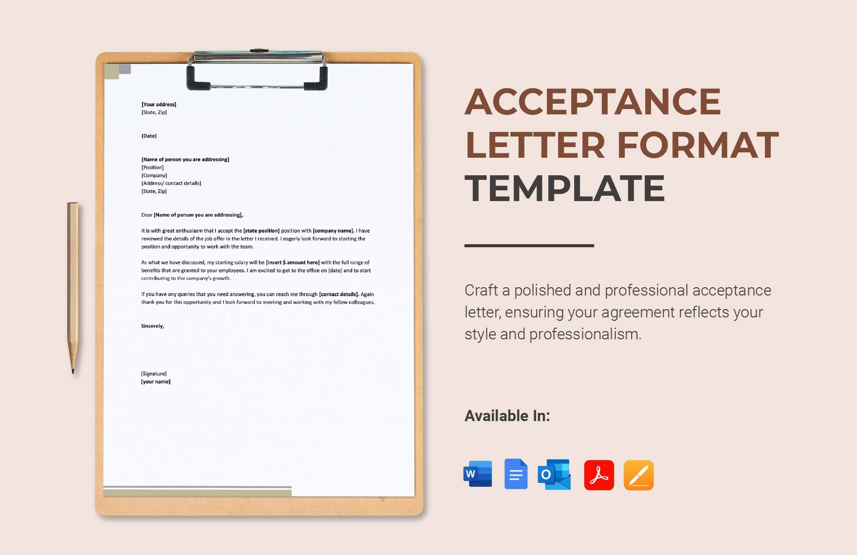 Acceptance Letter Format Template