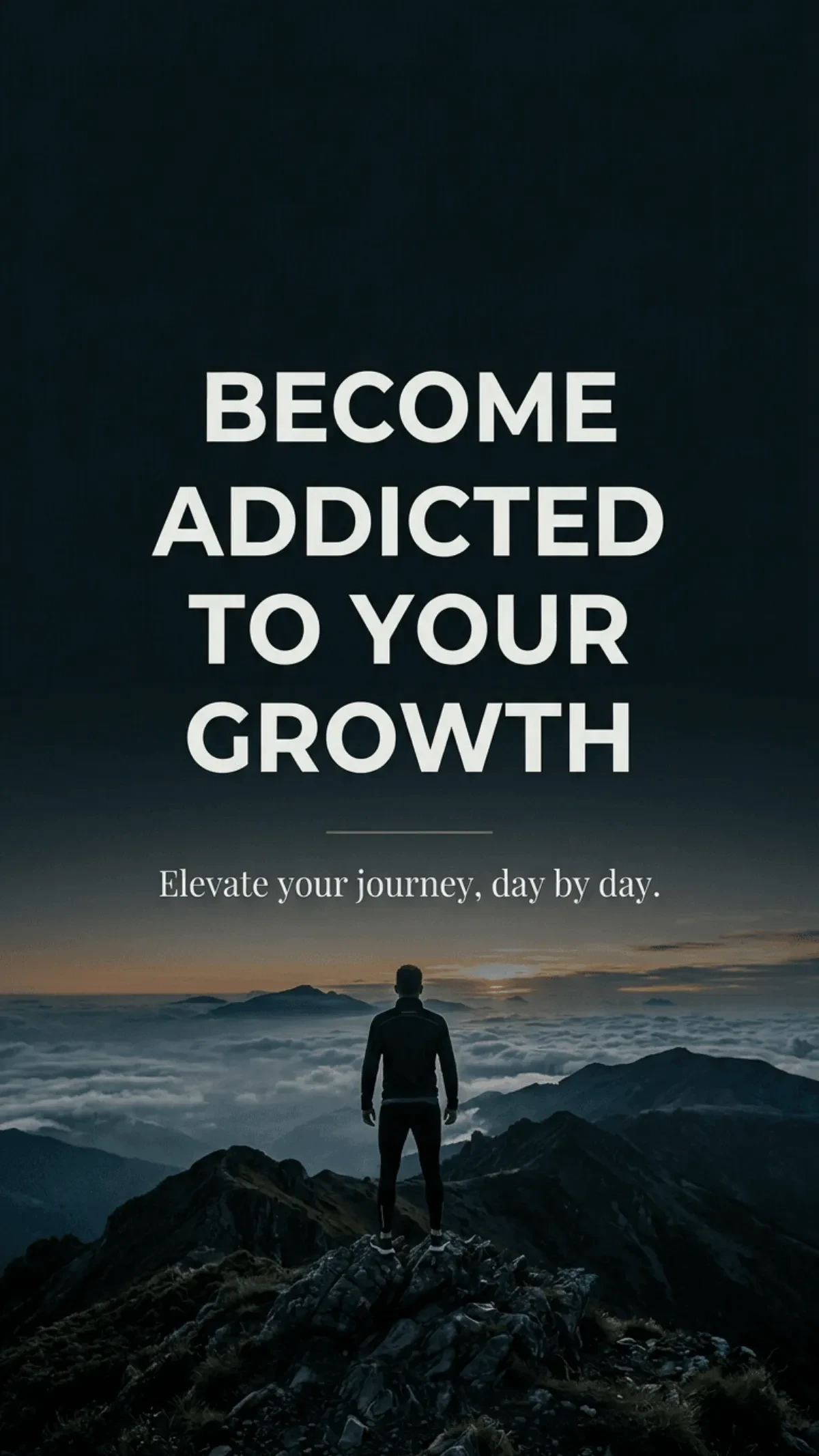 Become Addicted To Your Growth Quote Template