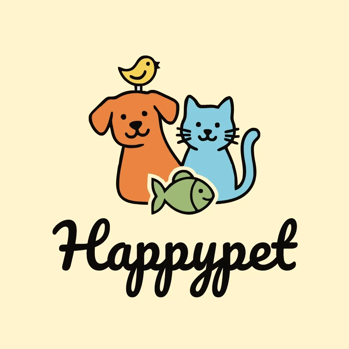 Free Happy Pets Logo Template to Edit Online