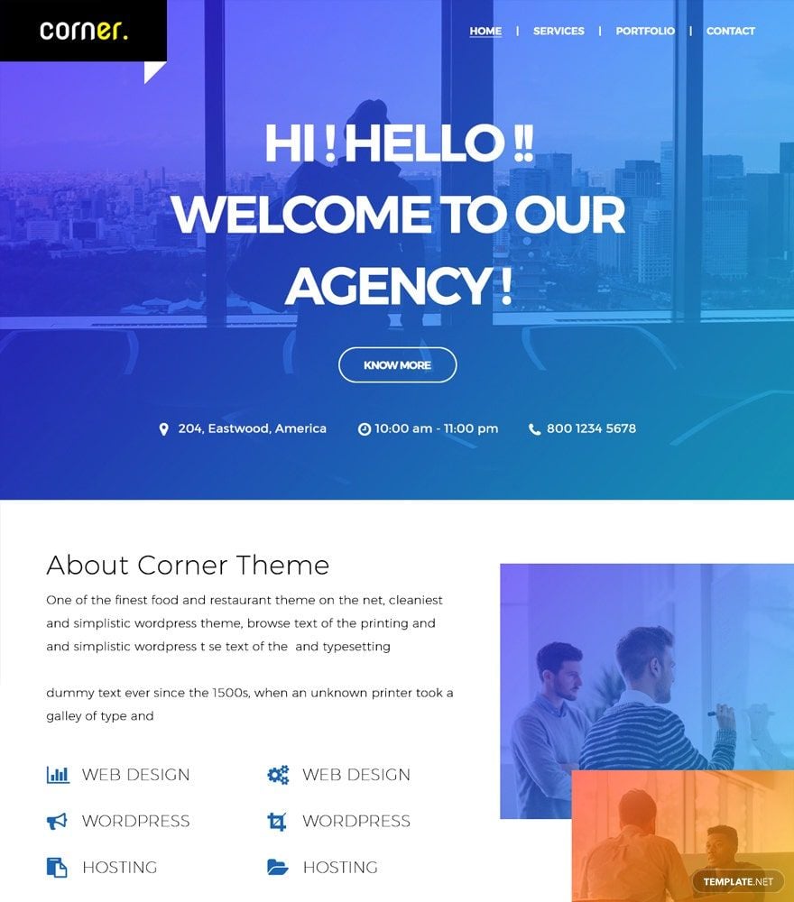 Corner Theme HTML5/CSS3 Website Template