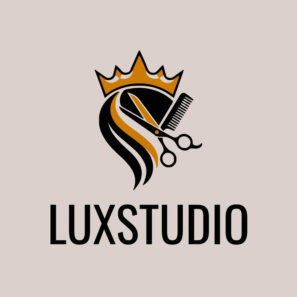 Free Luxury Hair Studio Logo Template to Edit Online
