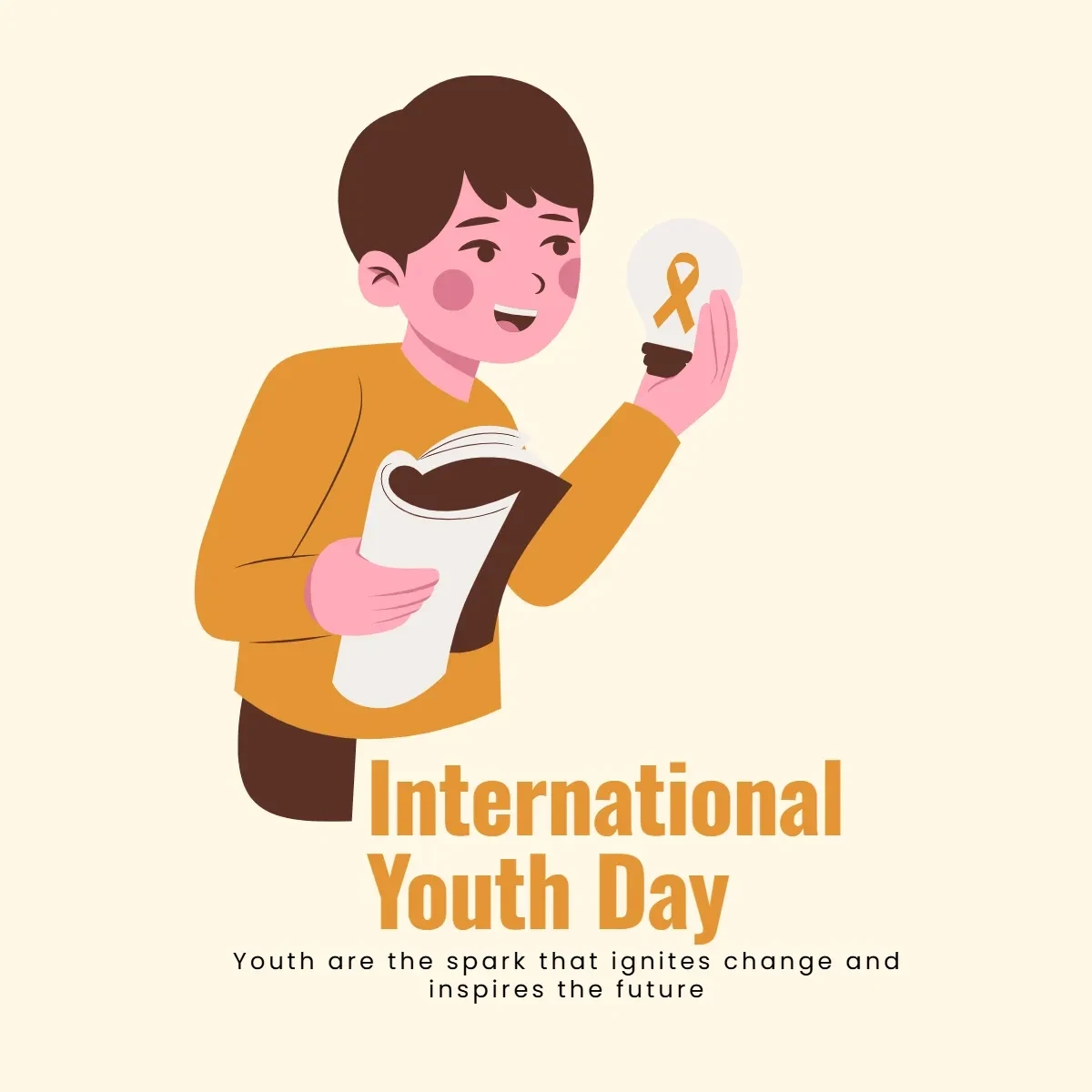 Free International Youth Day Clip Art Template to Edit Online