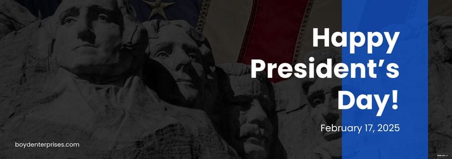 President's Day Tumblr Banner Template
