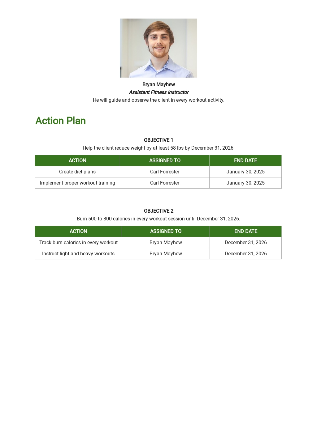 Weight Loss Workout Plan Template Free PDF Word Google Docs
