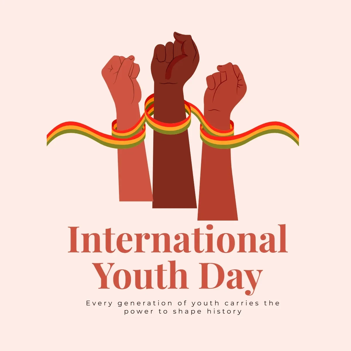 Free International Youth Day Hands Clip Art Template to Edit Online