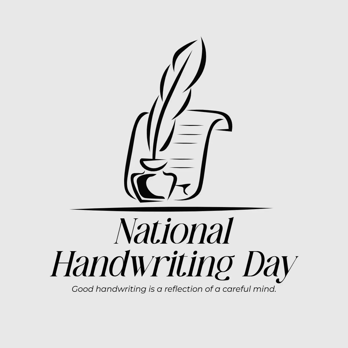 Free National Handwriting Day Symbol Clip Art Template to Edit Online