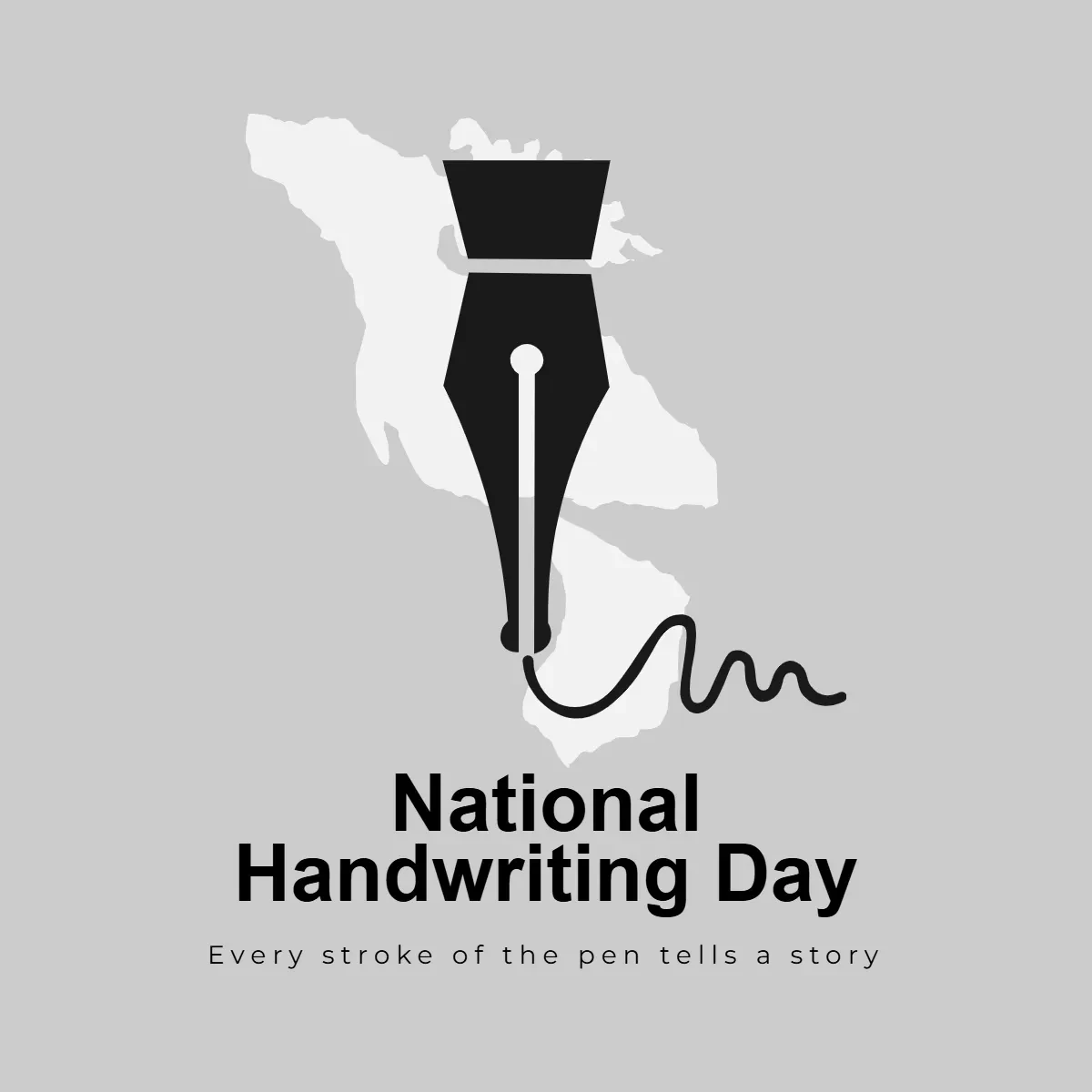 Free National Handwriting Day Icon Clip Art Template to Edit Online