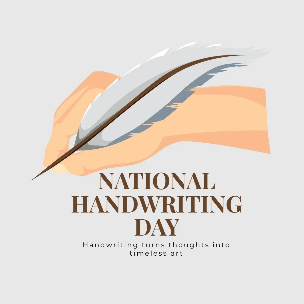 Free National Handwriting Day Vector Clip Art Template to Edit Online