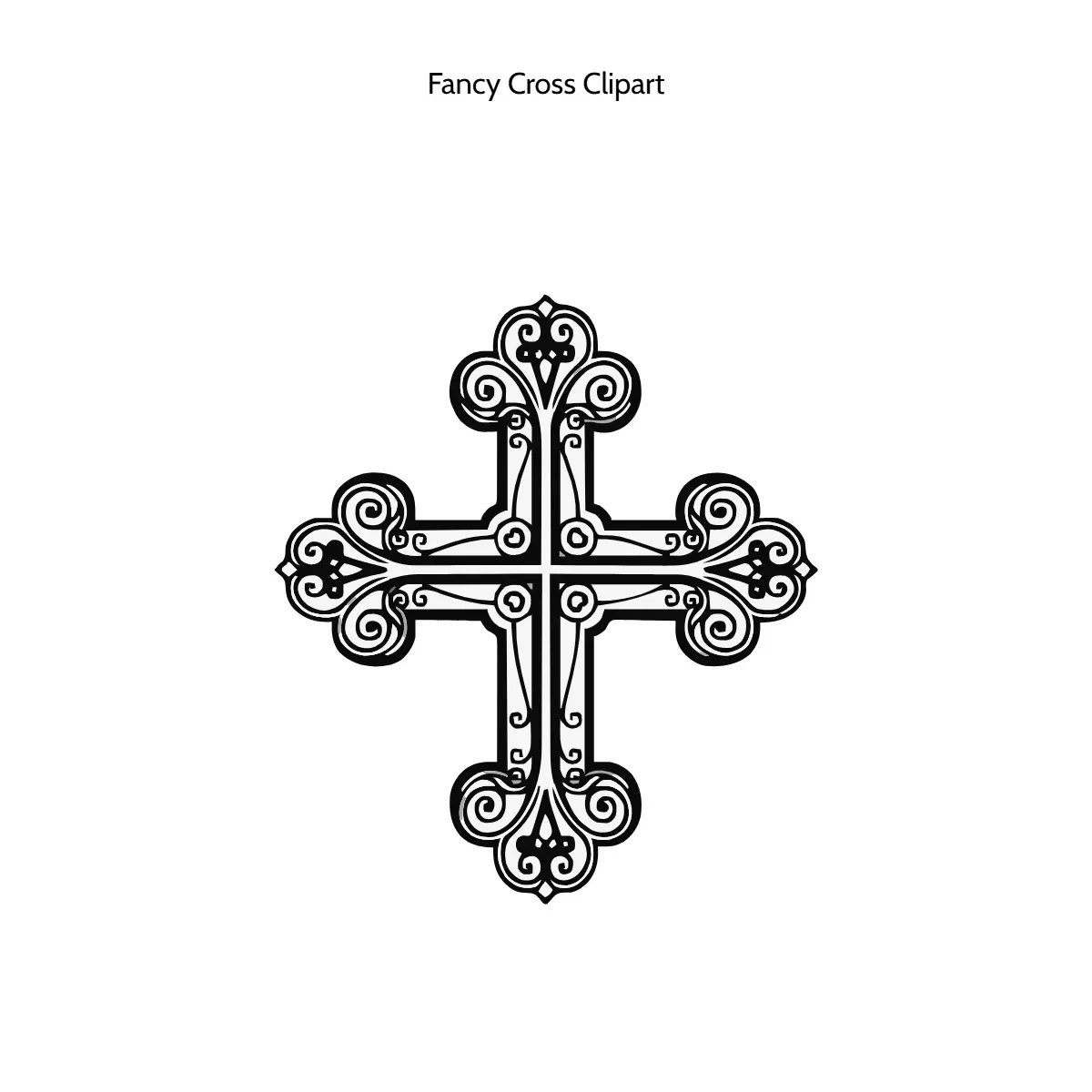 Free Fancy Cross Clipart Template to Edit Online