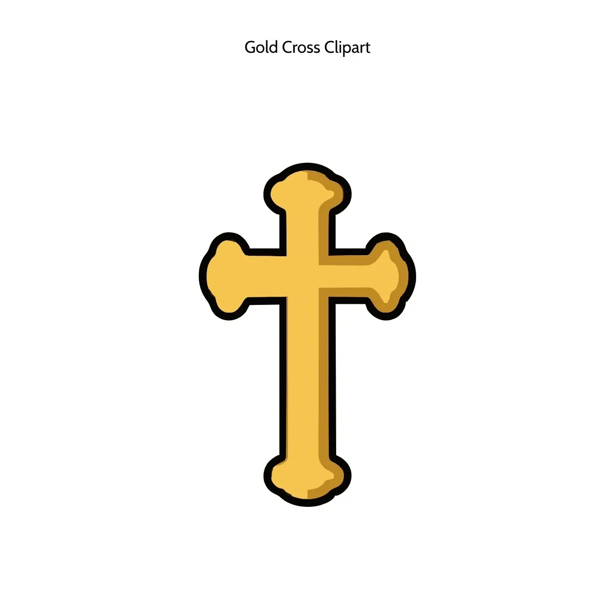 Free Gold Cross Clipart Template to Edit Online