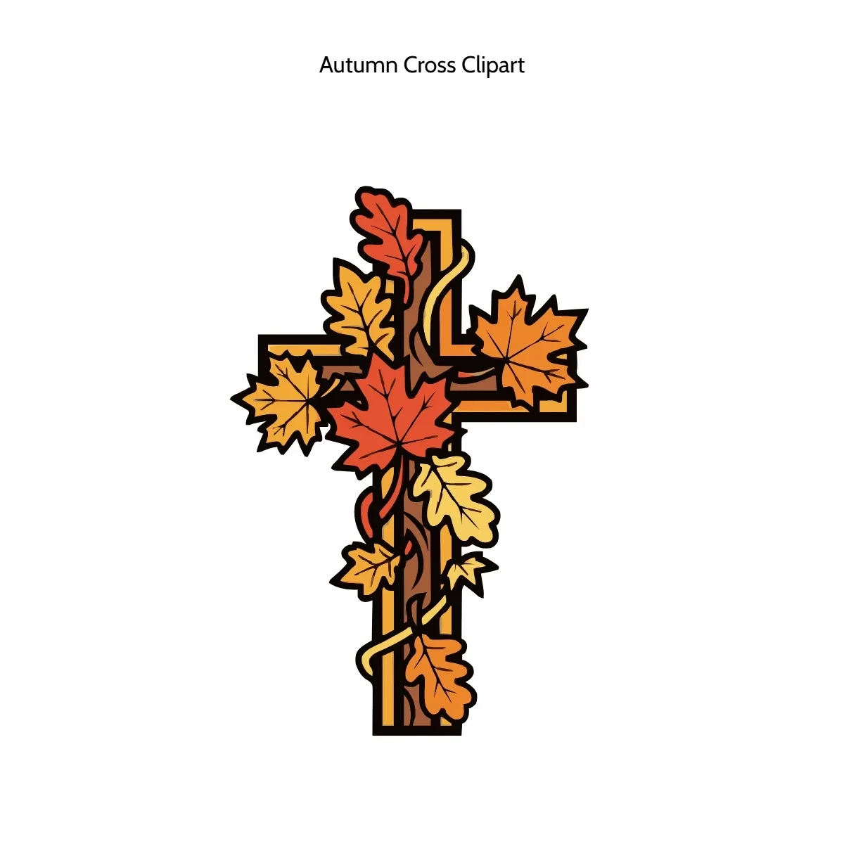Free Autumn Cross Clipart Template to Edit Online
