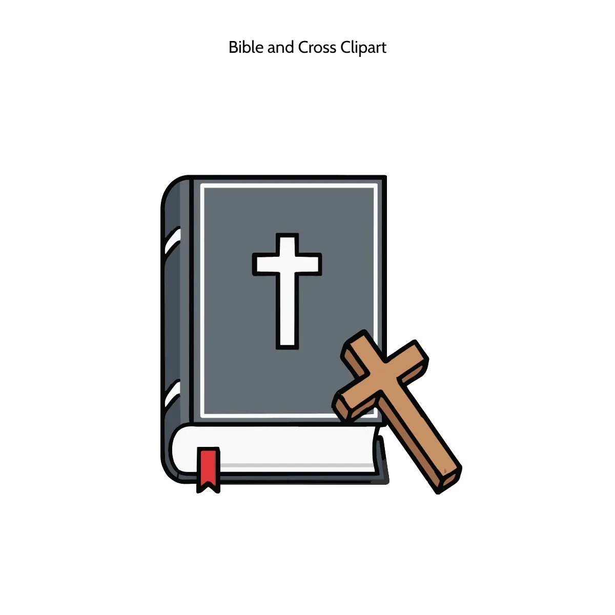 Free Bible and Cross Clipart Template to Edit Online