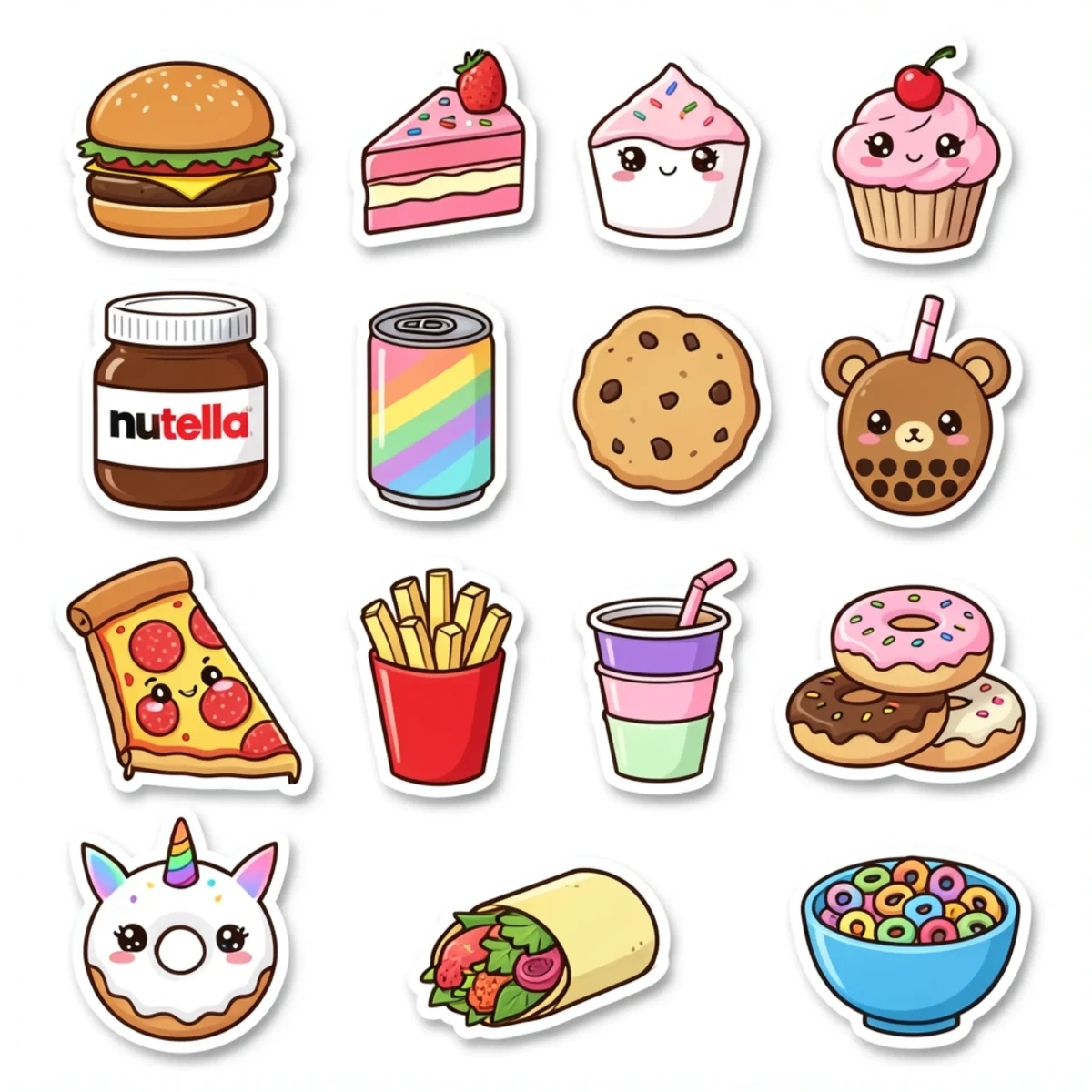 Free Kawaii Food Illustration Template to Edit Online