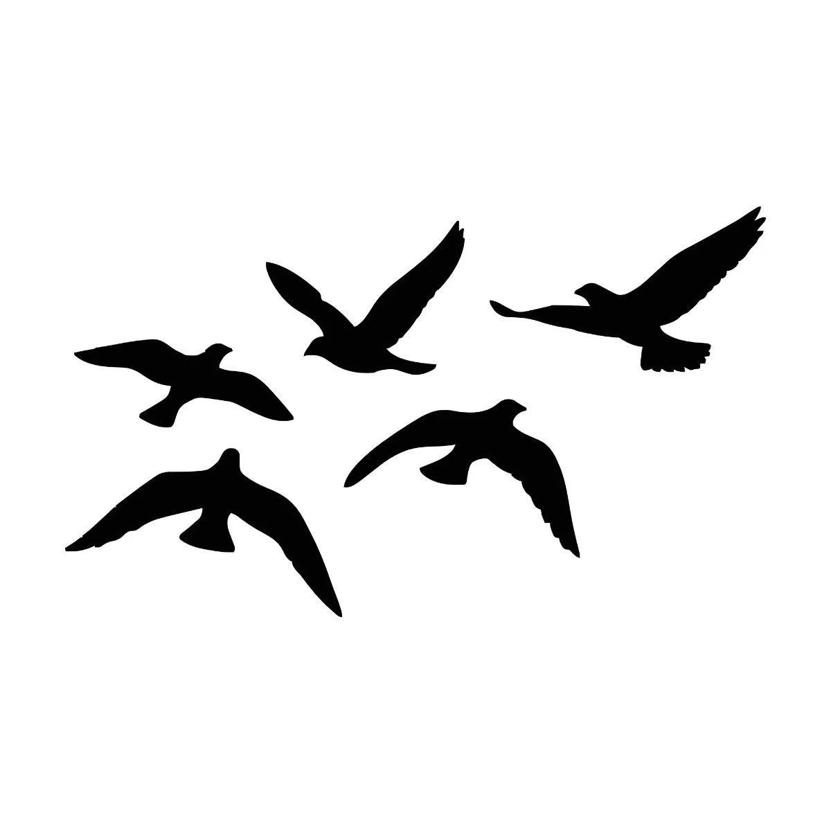 Free Bird Flying Silhouette Template to Edit Online