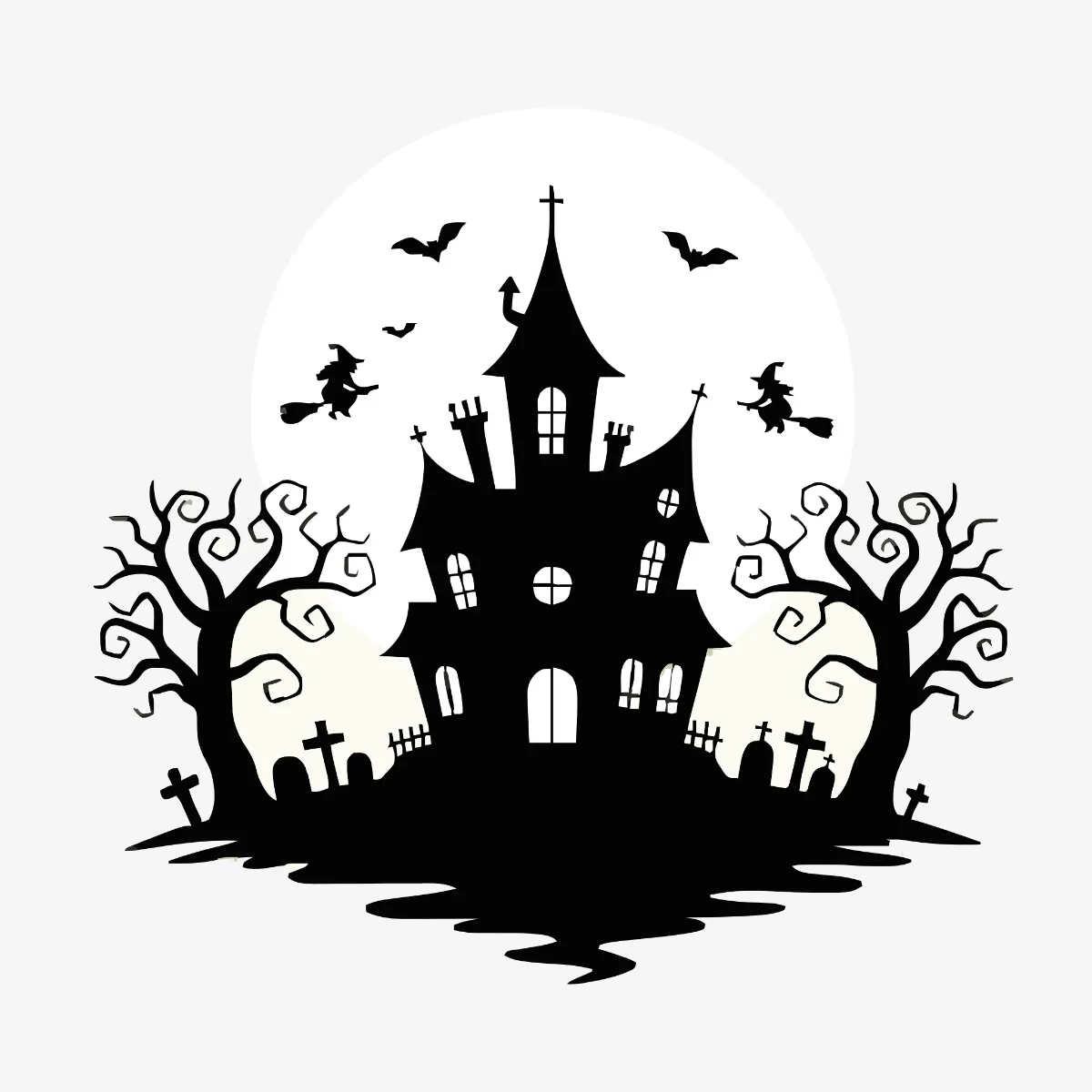 Free Halloween Silhouette Template to Edit Online