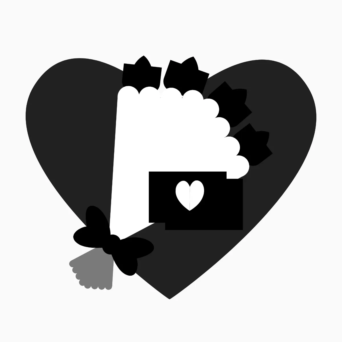 Free Valentines Day silhouette Template to Edit Online