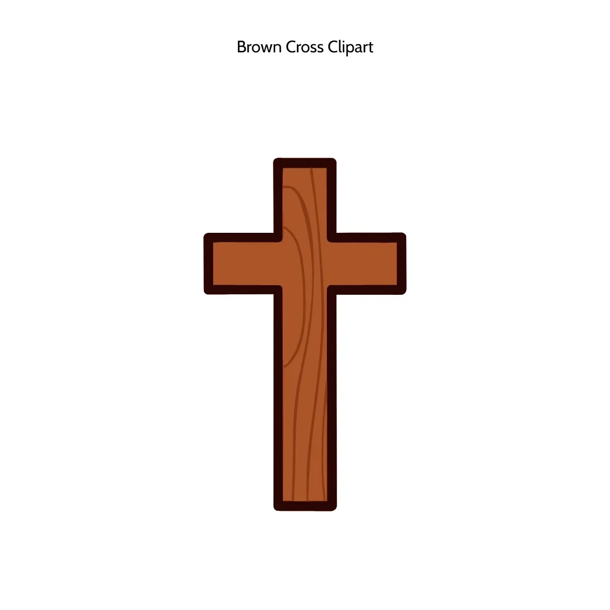 Free Brown Cross Clipart Template to Edit Online