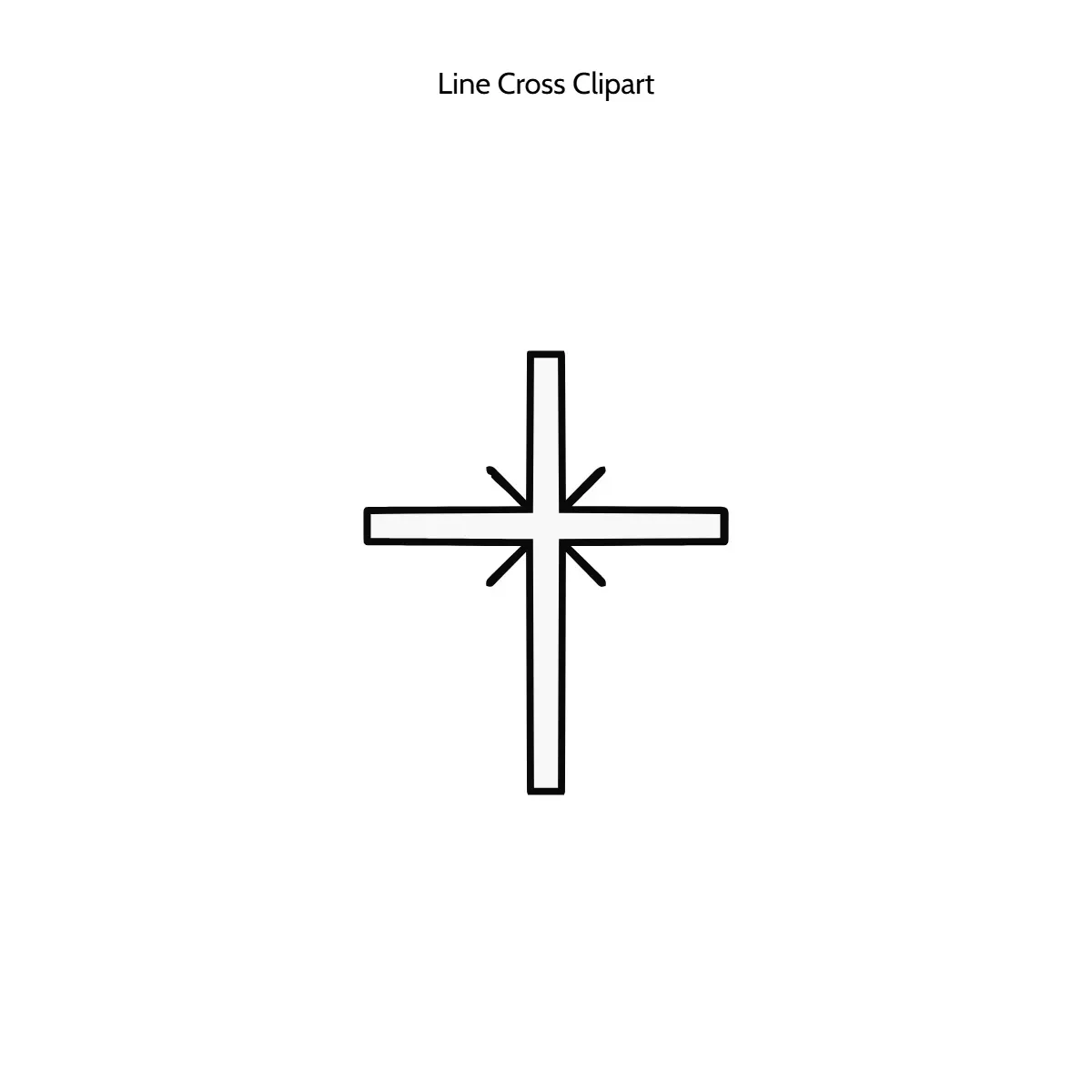 Free Line Cross Clipart Template to Edit Online