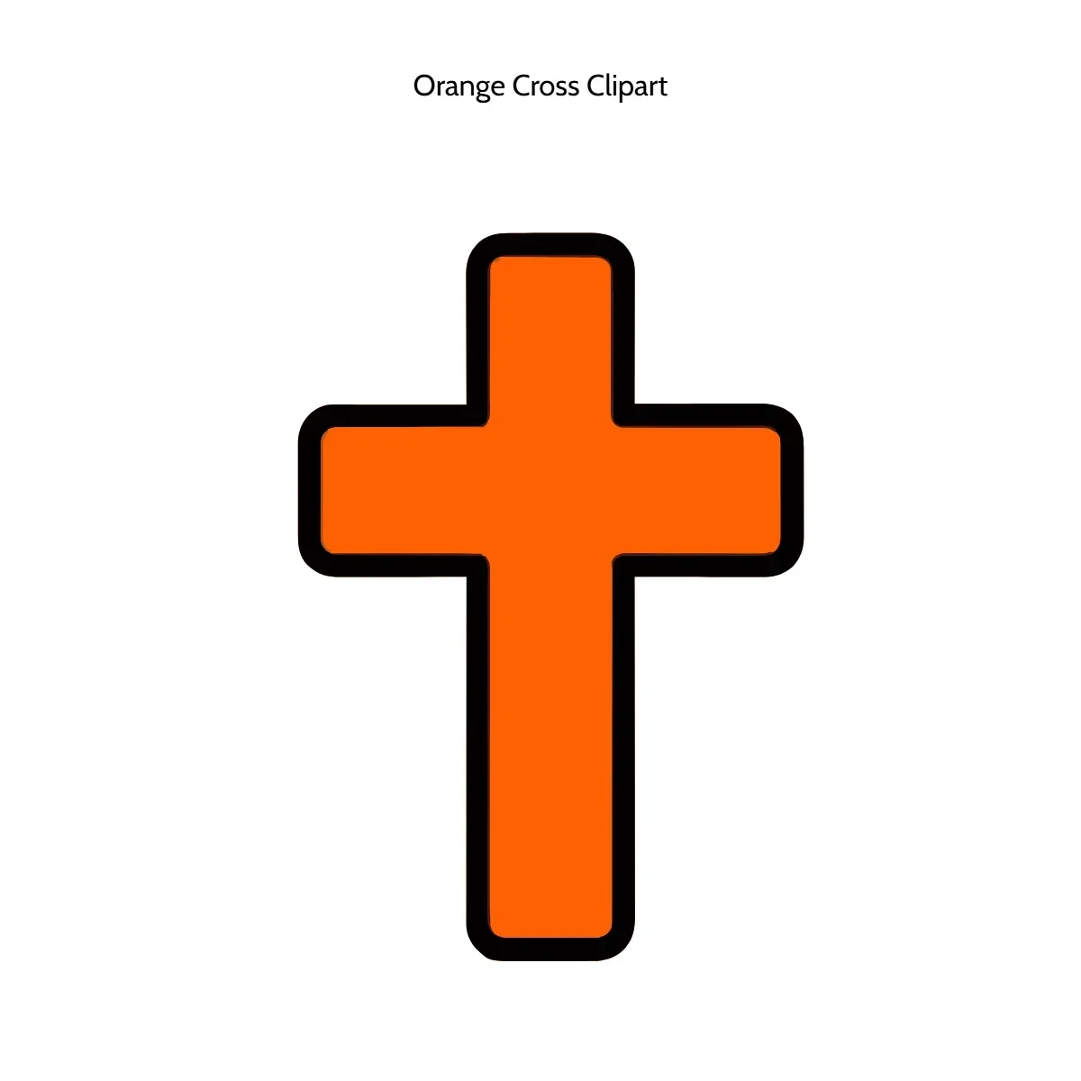 Free Orange Cross Clipart Template to Edit Online