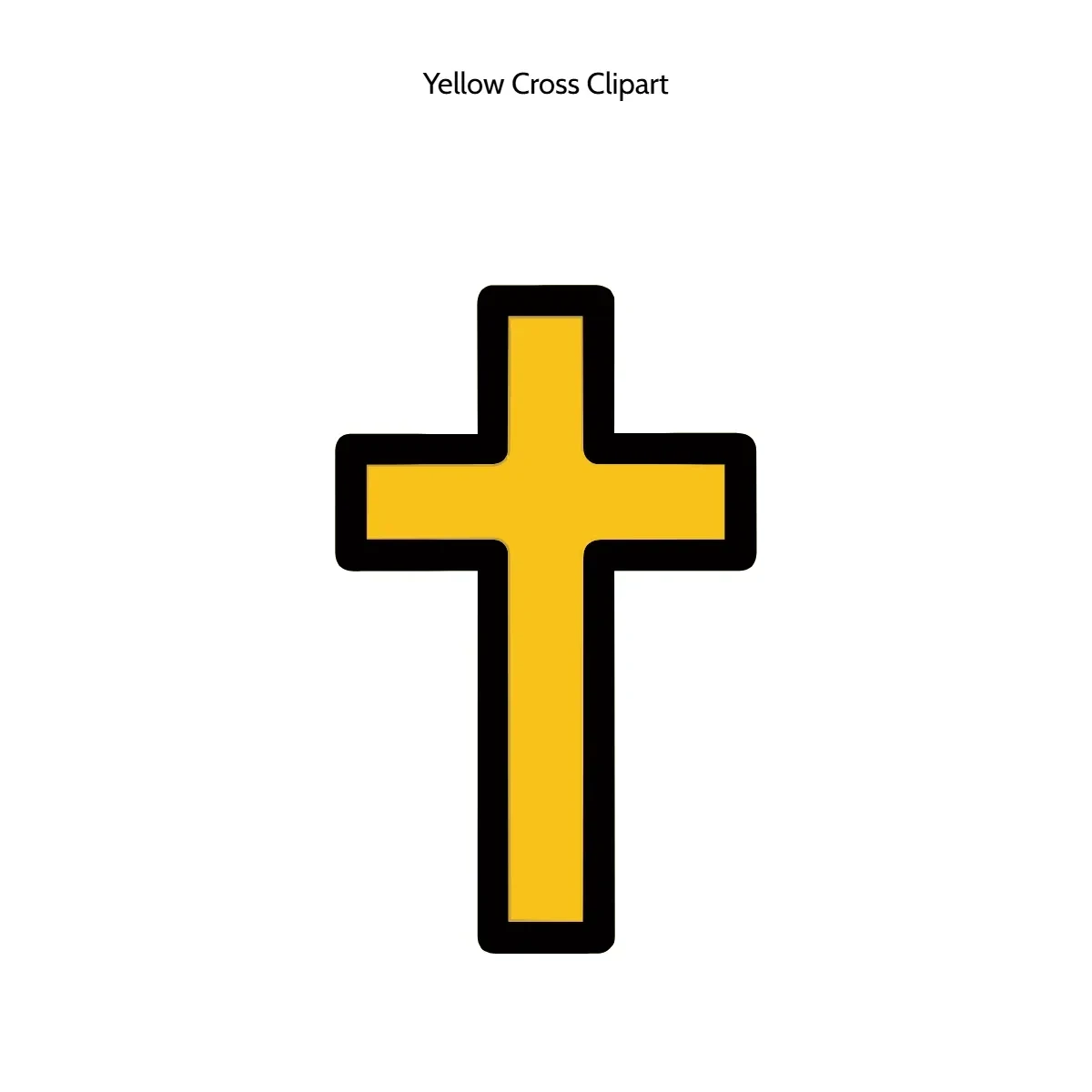 Free Yellow Cross Clipart Template to Edit Online