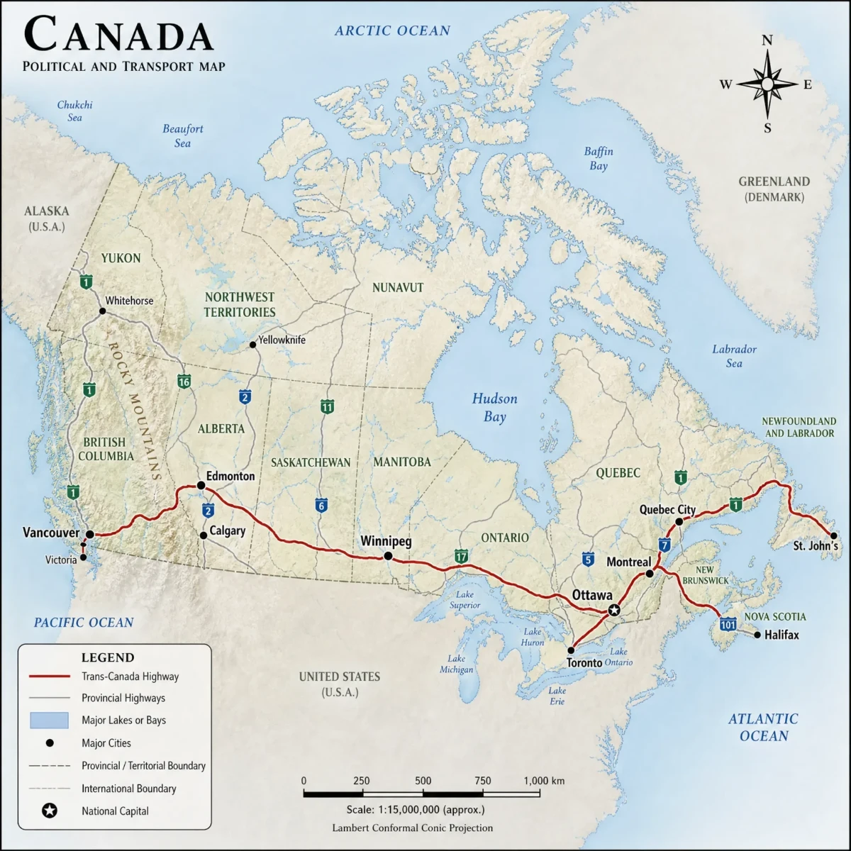 Free Canada Map Template to Edit Online