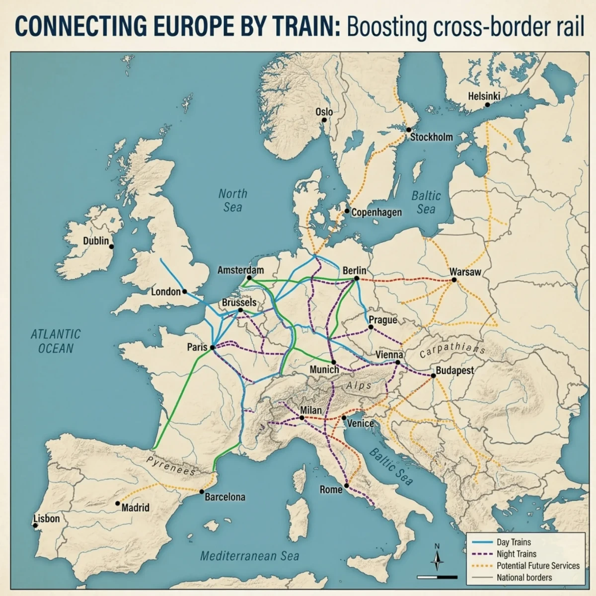 Free Cross Border Rail Europe Map Template to Edit Online Free Cross Border Rail Europe Map Template to Edit Online