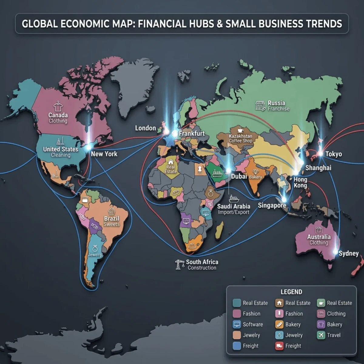 Free Business Map Template to Edit Online