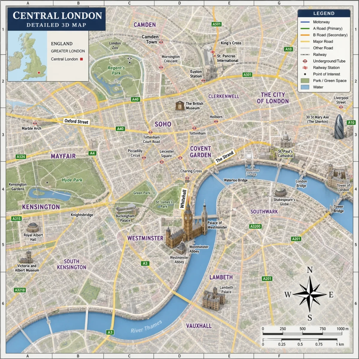 Free London Street Map Template to Edit Online