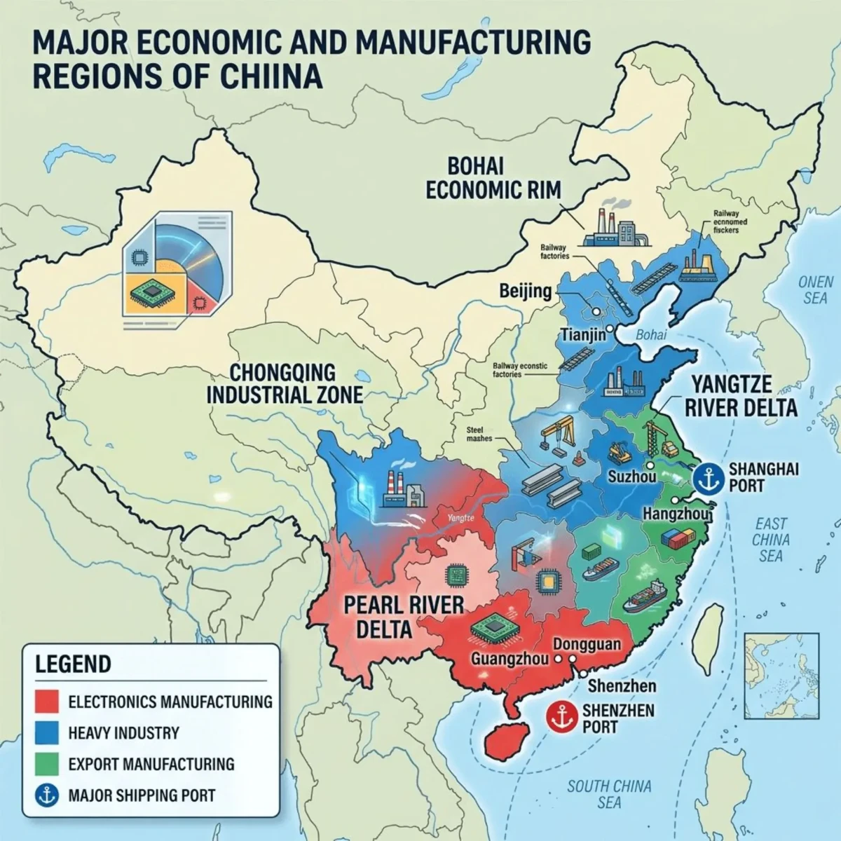 Free China Manufacturing Distribution Map Template to Edit Online