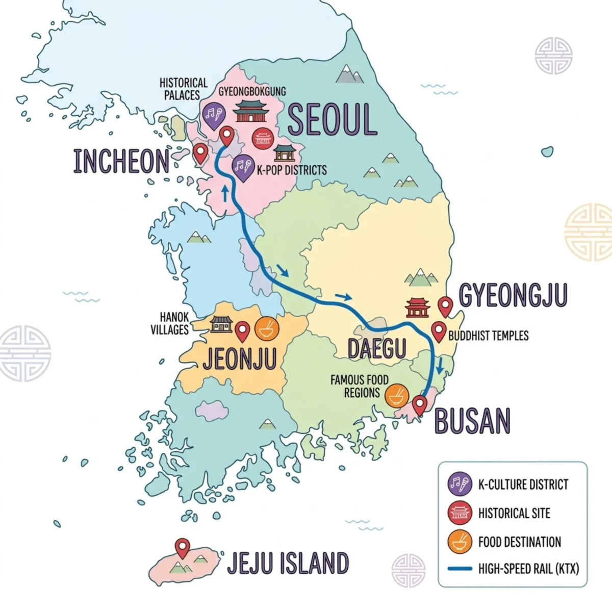 Free South Korea Culture Map Template to Edit Online