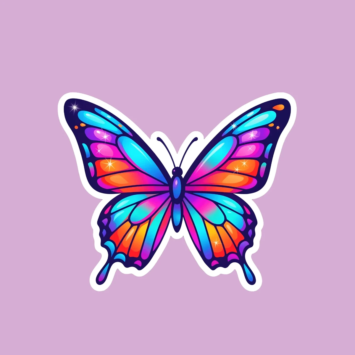 Free Butterfly Sticker Template to Edit Online